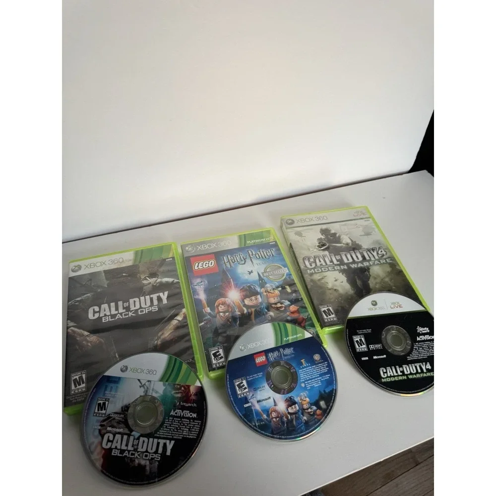 Xbox 360 Game Bundle Call of Duty Black Ops MW4 + LEGO Harry Potter Tested
